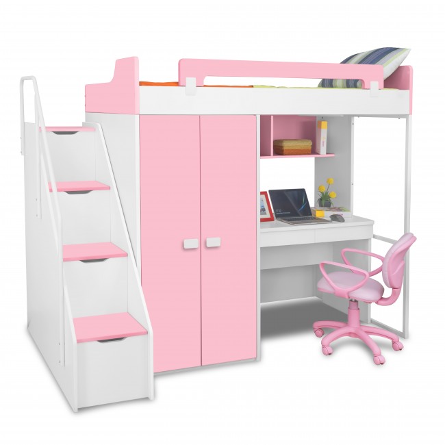 bunk bed with desk 